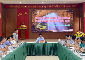 BQL Vườn quốc gia Phong Nha – Kẻ Bàng làm việc với Đoàn công tác Ban Tuyên giáo và Dân vận Tỉnh ủy Quảng Bình