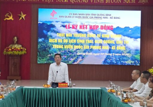 Lễ ký kết hợp đồng thuê môi trường rừng để kinh doanh dịch vụ du lịch sinh thái, nghỉ dưỡng, giải trí trong VQG Phong Nha – Kẻ Bàng